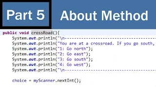 Super Beginner s Text Adventure Game Development in Java PART 5 - Method