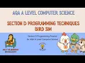 AQA A Level Computer Science - 2026 Skeleton Code Practice