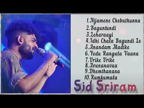 Download MP3 Sid Sriram All Love Hit Songs In Telugu Feel The Love