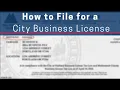 How to File City Business License
