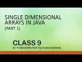 Single Dimensional Arrays in Java Part 1 Class 9 ThinkComputer