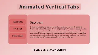 Animated Vertical Tabs Using HTML CSS JavaScript Switchable Tab Contents Tab Menu