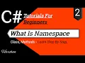 C Tutorial For Beginners - What is Namespace in c -Class-Method-Learn Namespace in c