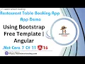 Restaurant Table Reservation Angular Application Part 1 Demo Bootstrap Free Template Angular