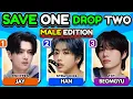 Lagu SAVE ONE DROP TWO: KPOP IDOL MALE EDITION🔥| K-Pop Quiz Game 2025
