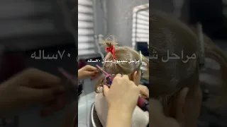 مراحل شينيون مامان٧٠ساله باقيمت تولدشه اي خداااا ارایشگر Hairstyle Hair 