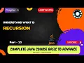 Recursion in java Ch - 1 P-13 Complete Java Course in hindi