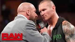 triple h and randy orton meet before wwe super showdown raw june 3 2019