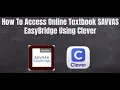 How to Access Online Textbook SAVVAS EasyBridge Using Clever
