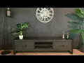 Download Lagu TV meubel industrieel mangohout Avelyn zwart 180cm tv kast duurzaam mango massief hout tv-meubel
