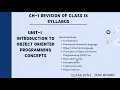 ICSE Clas 10 Computer Ch 1 Unit I Introduction to Object Oriented Programming Concepts POP vs OOP