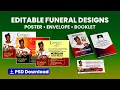 Download Fully Editable Funeral Designs - Poster Envelope Booklet Templates