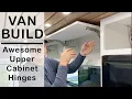 Upper Cabinet Doors using Ikea Utrusta Horizontal Cabinet Door Hinges