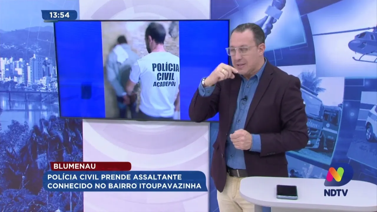 Blumenau: Polícia Civil prende assaltante conhecido no bairro Itoupavazinha