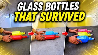 The Glass Bottles that survived rolling down stairs | Ultimate Oddly Satisfying ASMR