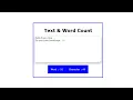 Create a Word and length Counter in HTML CSS and JavaScript Word Character Counter