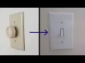 How to change a dimmer switch to regular Switch