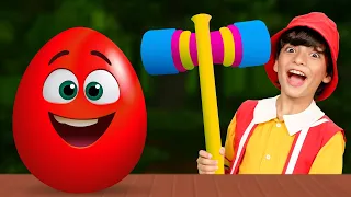 Surprise Eggs x Popular Kids Songs - BabyBillion Rhymes | Wheels on the Bus, Baby Shark + More