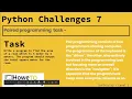 Python challenges Level 1 Challenge 7