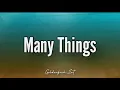 Zinoleesky - Many things (Lyrics)