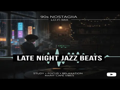 90s Nostalgia Lo-Fi Mix – Late Night Jazz Beats for Study, Focus & Relaxation | Rainy Café Vibes