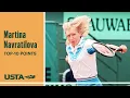 Martina Navratilova Top-10 Points US Open