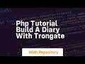 Php tutorial build a diary with trongate