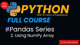 Pandas Series with NumPy Array in Python Create Series in Pandas