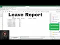 Employee Leave Report in Excel