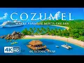 4K Cozumel 2025 🇲🇽 – Caribbean Paradise \u0026 Crystal Blue Waters with Deep House Chill  Azure Escape