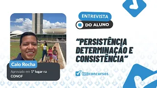 CAIO ROCHA - 1° lugar na Câmara dos Deputados Consultor de Orçamento e Fiscalização Financeira.