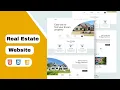 Real Estate Website Design Using HTML CSS JavaScript Project for Beginners