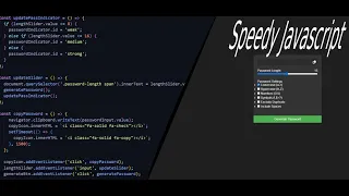 Speedy JavaScript Password Generator