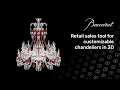Baccarat x Hapticmedia Retail sales tool for customizable chandeliers in 3D