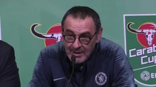 chelsea goalkeeper kepa arrizabalaga unbelievable incident maurizio sarri post match interview