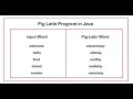 PIGLATIN PROGRAMING USING JAVA