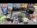 100 Walmart Survival Kit CHEAPEST Walmart Camping Gear - 7 Day Survival Challenge