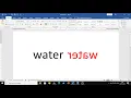 How to Flip Text in Microsoft Word ll Mirror Text ll