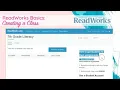 Readworks How to Create a Class