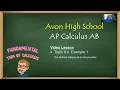 Avon High School - AP Calculus AB
