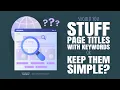 Local SEO Pages Simple Titles vs Keyword Stuffing