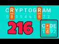 CRYPTOGRAM 216