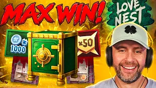 WE GOT a MAX WIN on LOVE NEST CHASING the 3 STAR GOLD BONUS!!