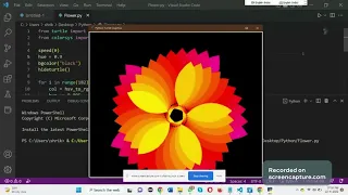 Python Coding Flower design