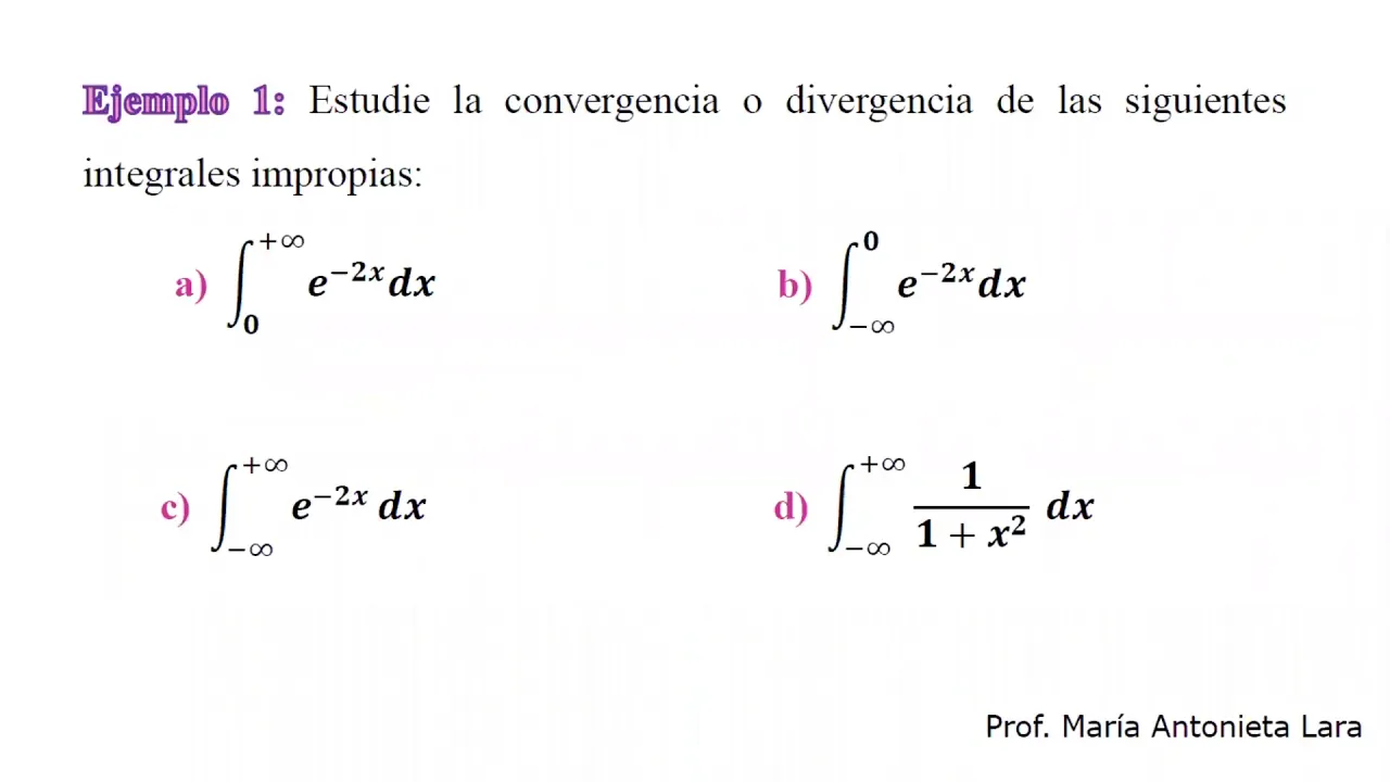 1.1 Integrales Impropias