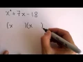 Factoring Quadratic Expressions Pt 1