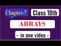 Chapter 7 Arrays Complete Chapter in One