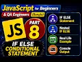 JavaScript for Beginners QA Engineers Bangla - Part 8 If Else Else If Nested If Else