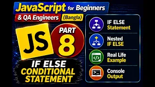 JavaScript for Beginners QA Engineers Bangla - Part 8 If Else Else If Nested If Else