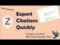 How To Export Citations from Databases FAST